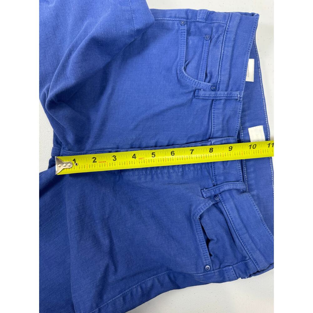 Mother The Stunner Ankle Fray Jeans Button Fly 26 Blue Raw Hem High Rise USA - Picture 7 of 9